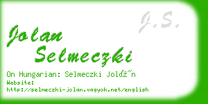 jolan selmeczki business card